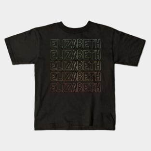Elizabeth Name Pattern Kids T-Shirt